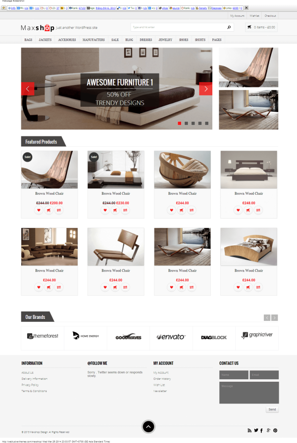 mẫu trang web bán hàng