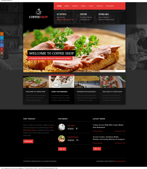 Thiết kế web cafe