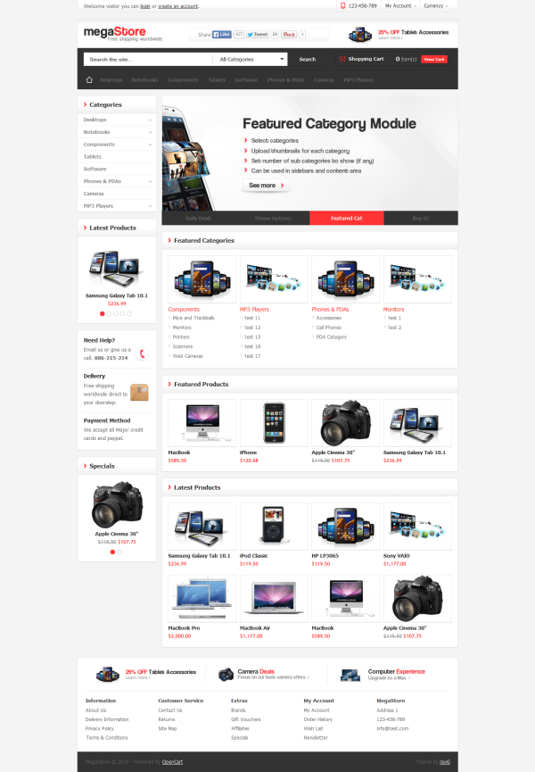Mẫu web bán hàng MegaStore