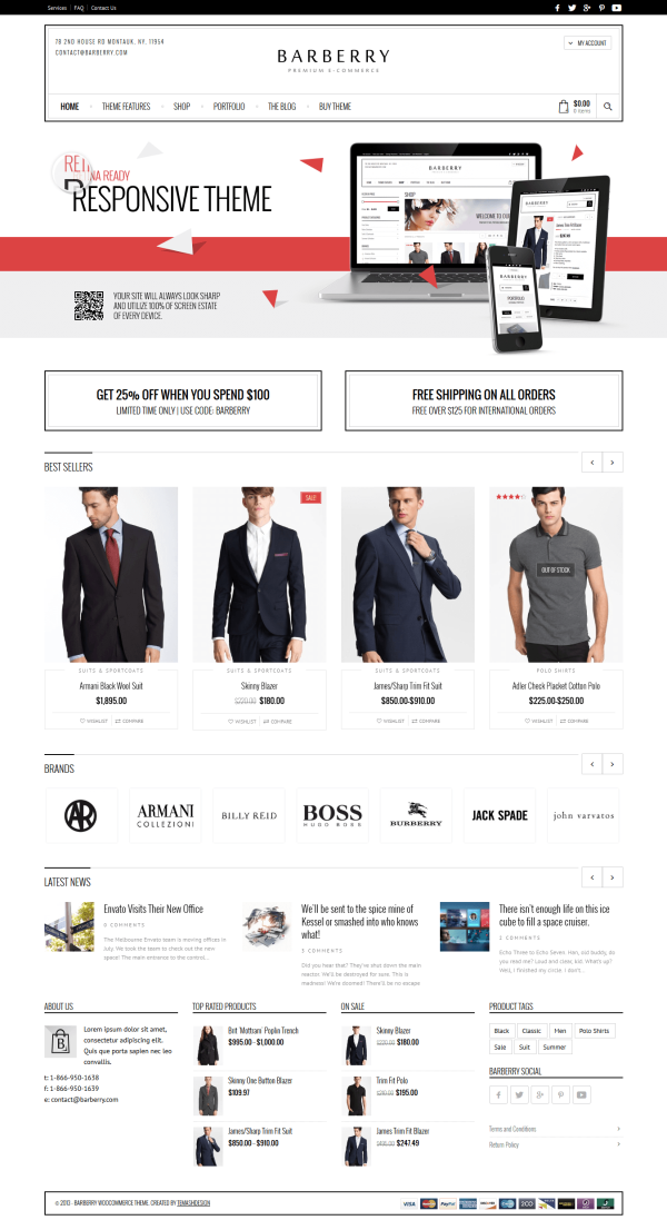 Mẫu web bán hàng Barberry