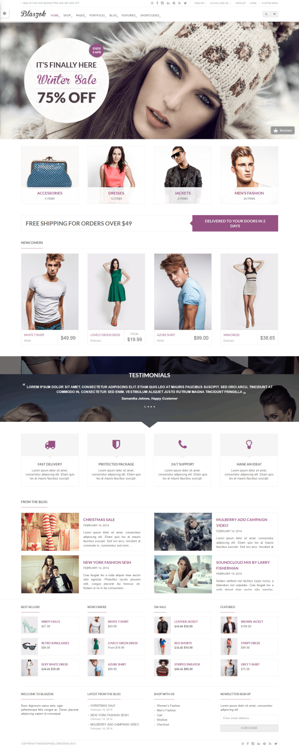 Mẫu web bán hàng thời trang chuyên nghiệp