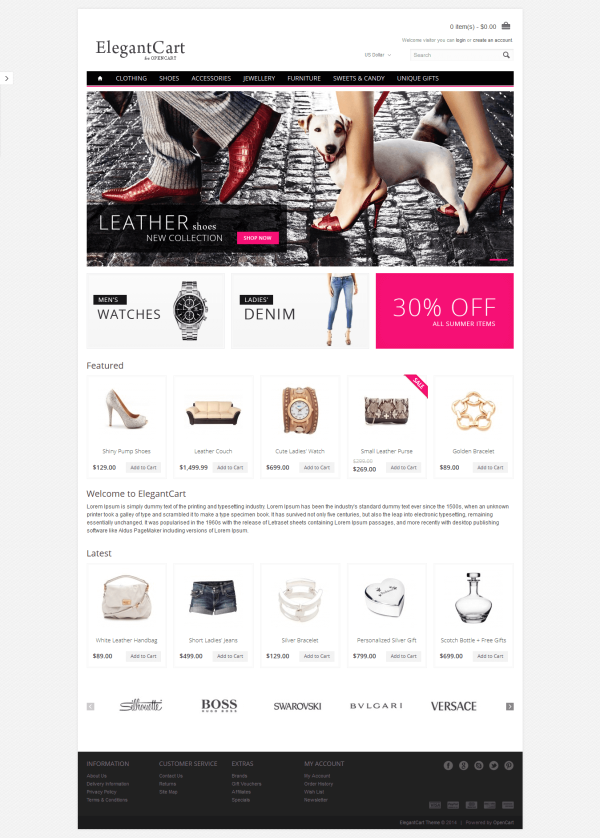 Mẫu website bán hàng Elegent